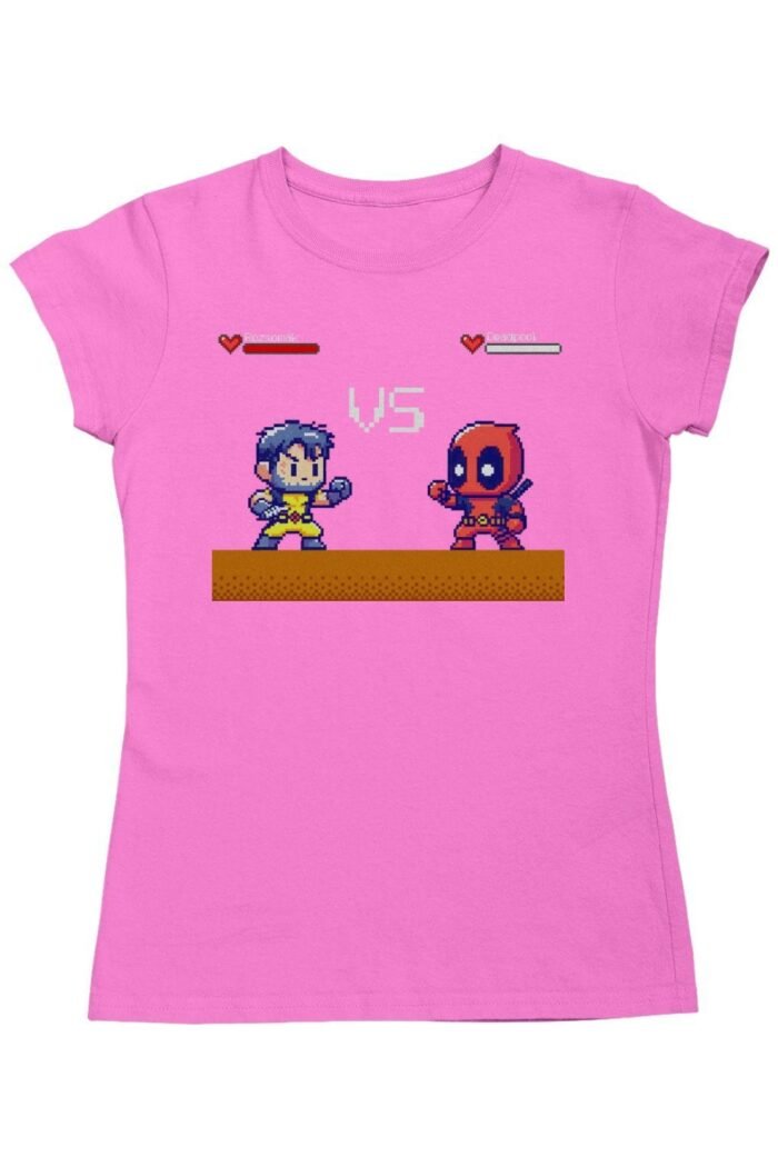 Pixel Rozsomak vs Deadpool női póló