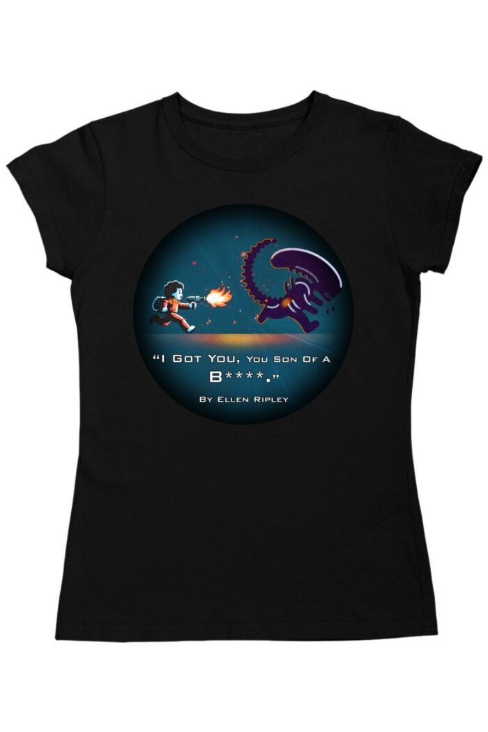 Ripley vs Alien minimal női póló