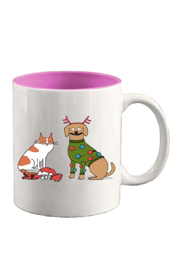 Cat and dog bögre