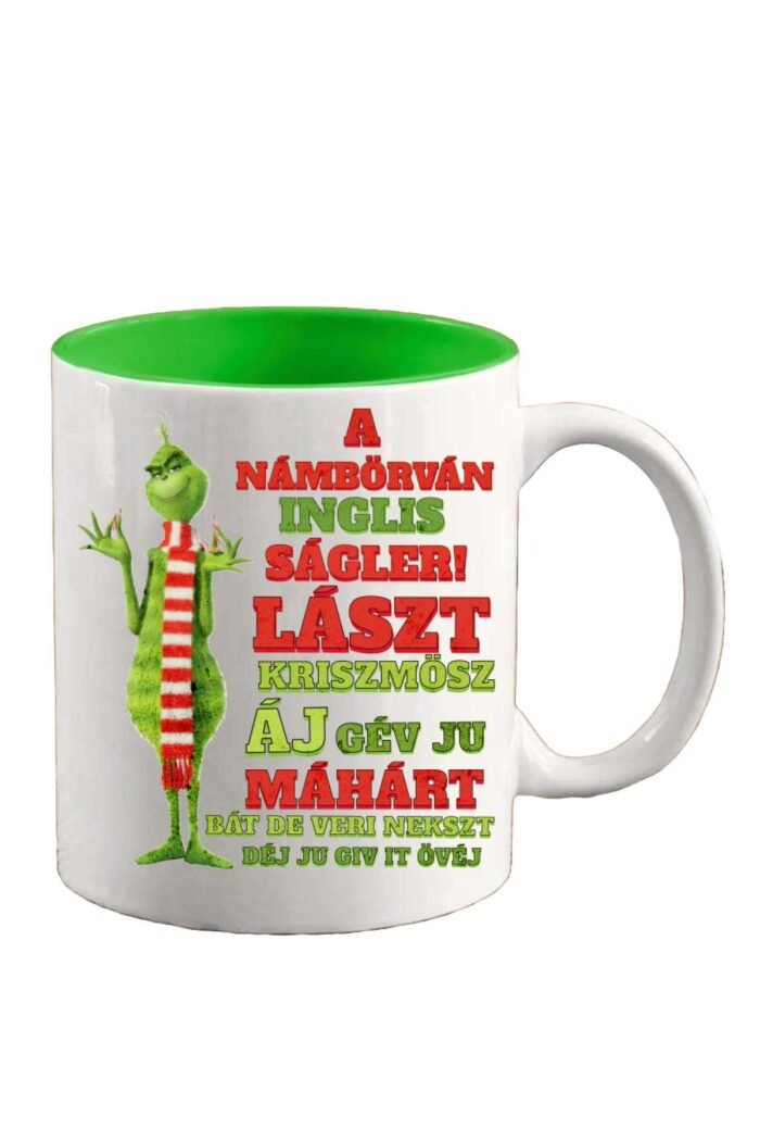Grinch Lászt Kriszmösz bögre