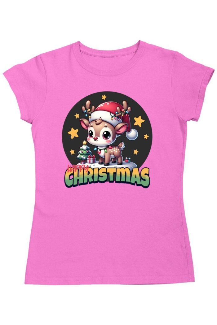 Happy christmas őzike női póló