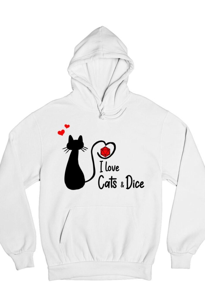 I love cats and dice pulóver