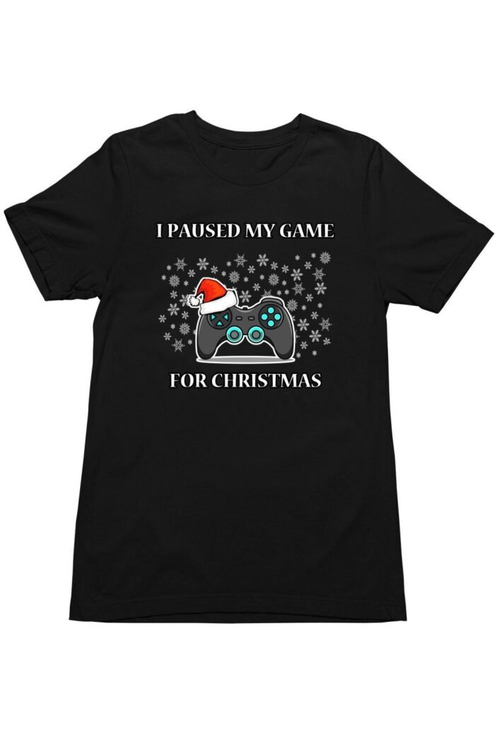 I paused my game for christmas férfi póló