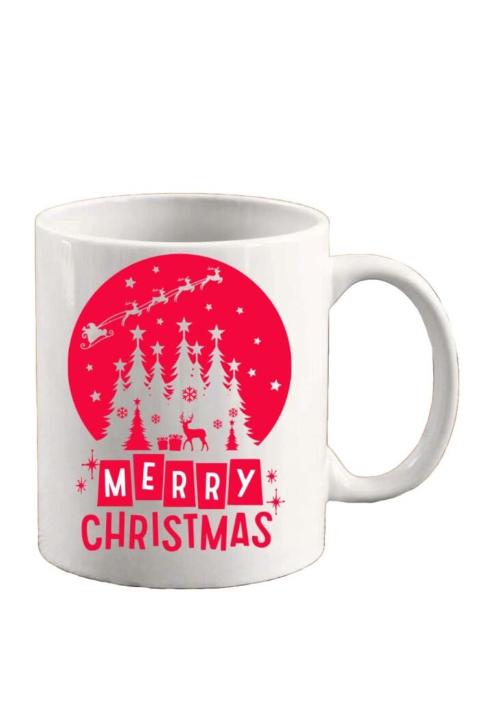 Merry Christmas Minimal piros bögre