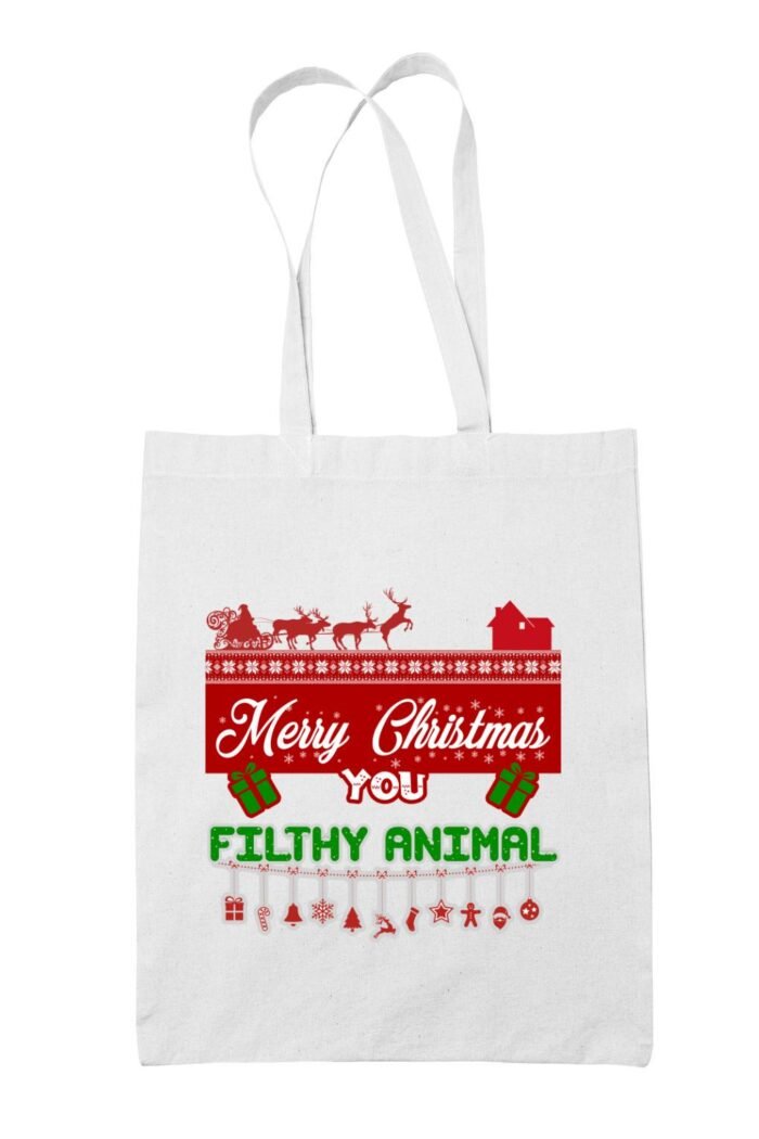 Reszkessetek betörők Merry christmas vászontáska