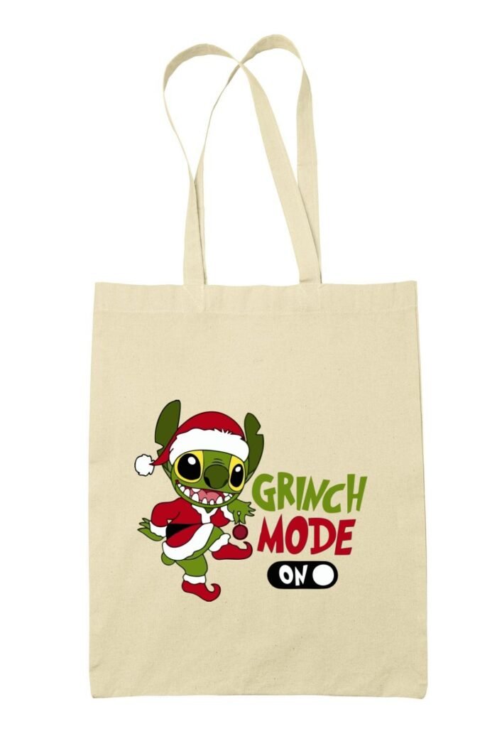 Stitch Grinch mode on vászontáska