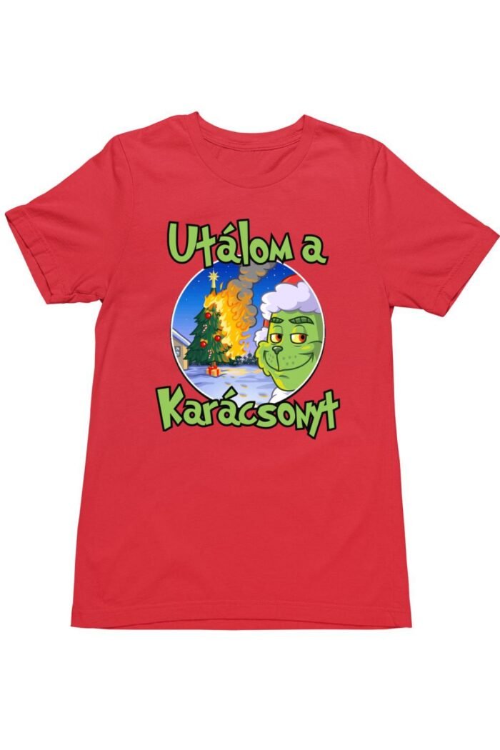 Utálom a karácsonyt Grinch férfi póló