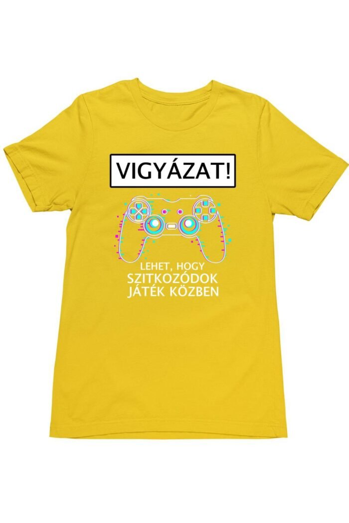 Vigyazat játék közben szitkozódok férfi póló