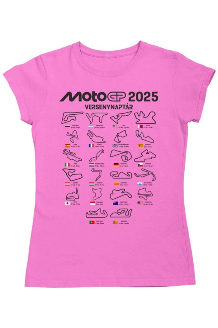 Motogp 2025 versenynaptár női póló