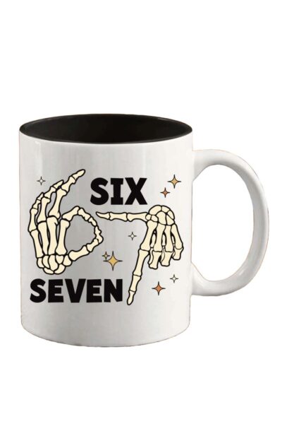 Six seven csontváz kéz bögre